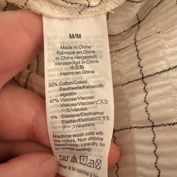 Madewell EUC Oversized Meadow Shirt in Windowpane Long Sleeve Button Up Blouse - Picture 8 of 8